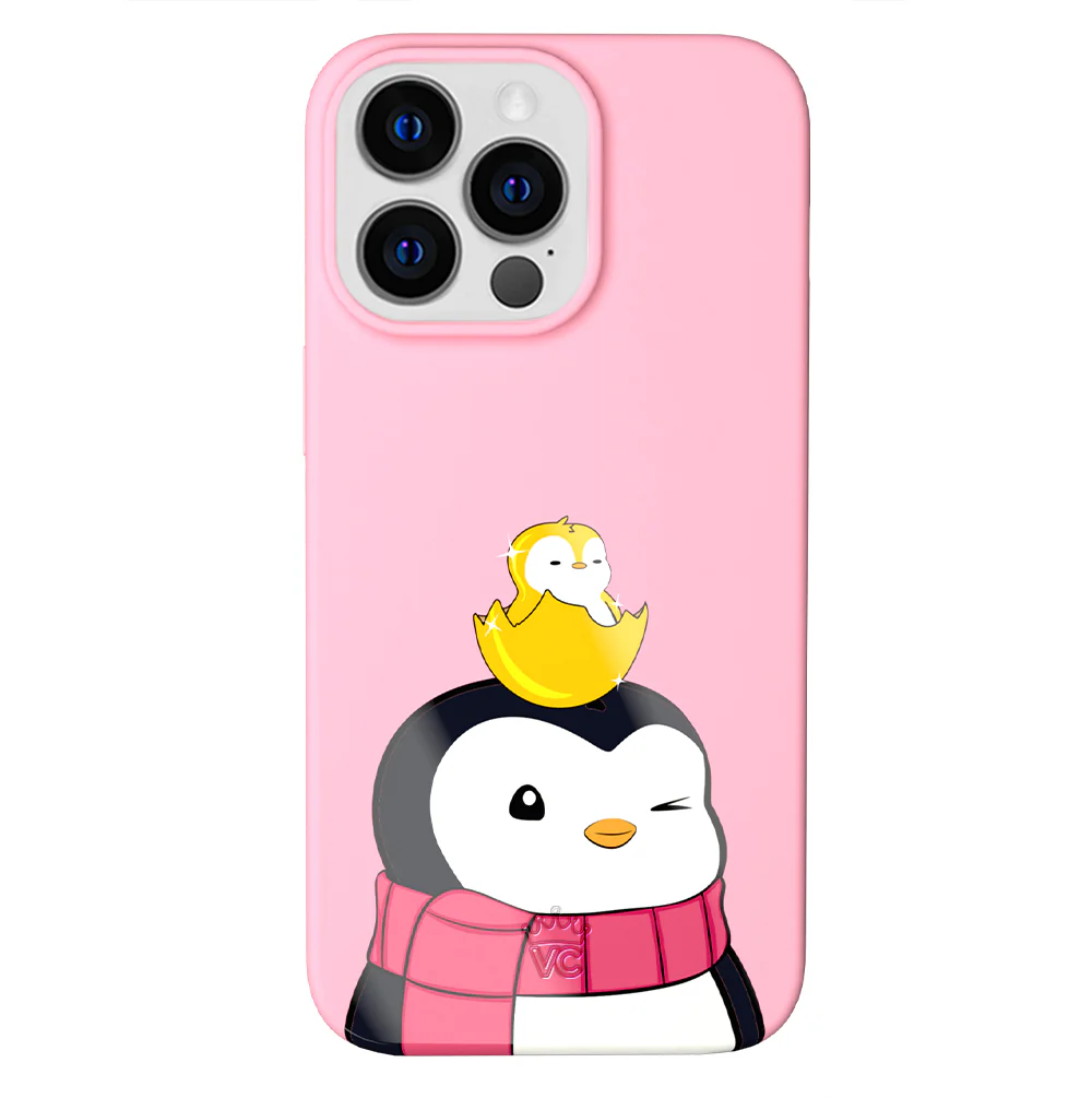 Pudgy Penguins Positive Pink iPhone Case - Image 61