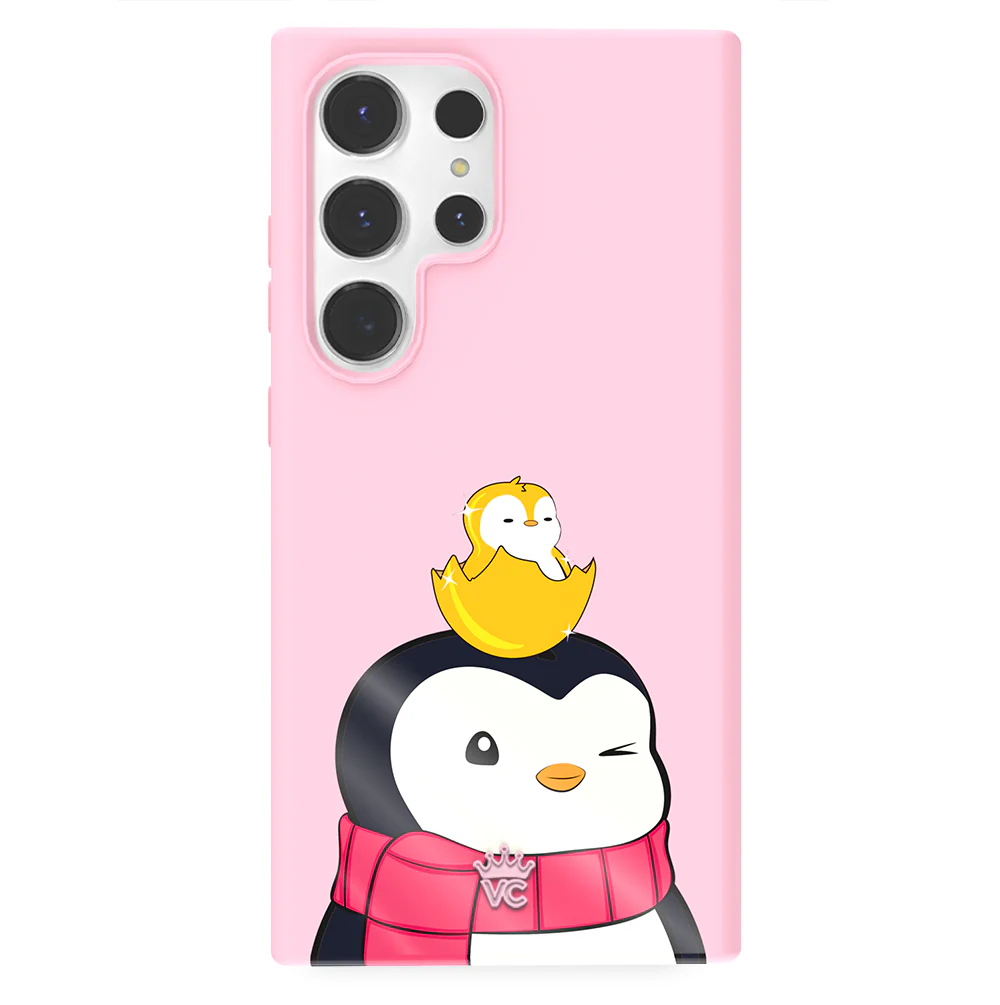 Pudgy Penguins Positive Pink Samsung Case - Image 13