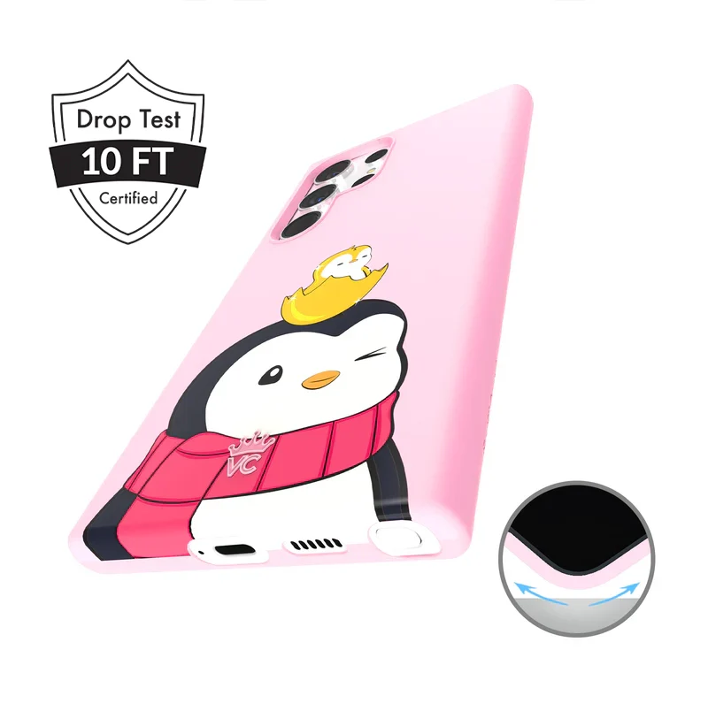 Pudgy Penguins Positive Pink Samsung Case - Image 17