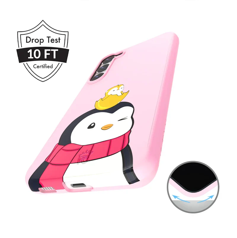 Pudgy Penguins Positive Pink Samsung Case - Image 29