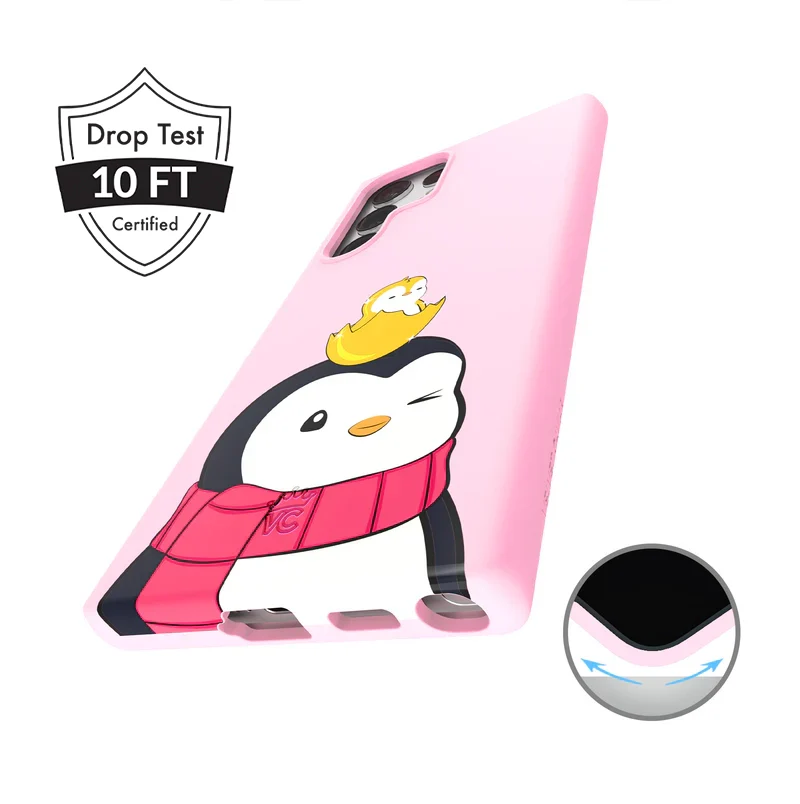 Pudgy Penguins Positive Pink Samsung Case - Image 35