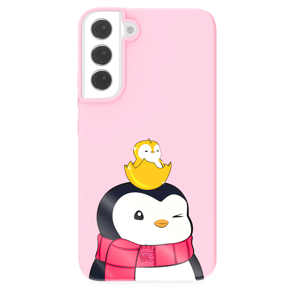 Pudgy Penguins Positive Pink Samsung Case - Image 37