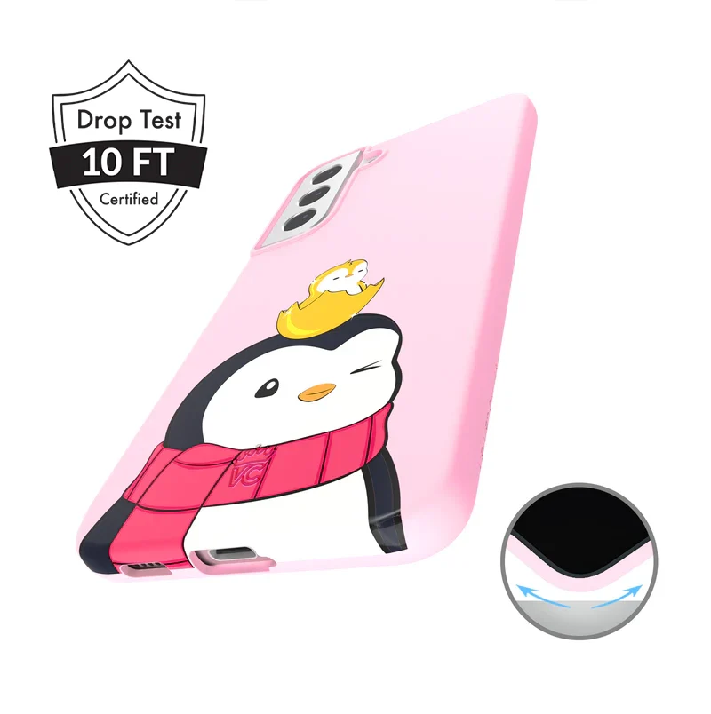 Pudgy Penguins Positive Pink Samsung Case - Image 41