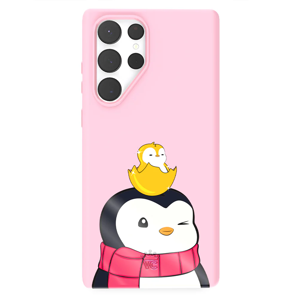 Pudgy Penguins Positive Pink Samsung Case - Image 49