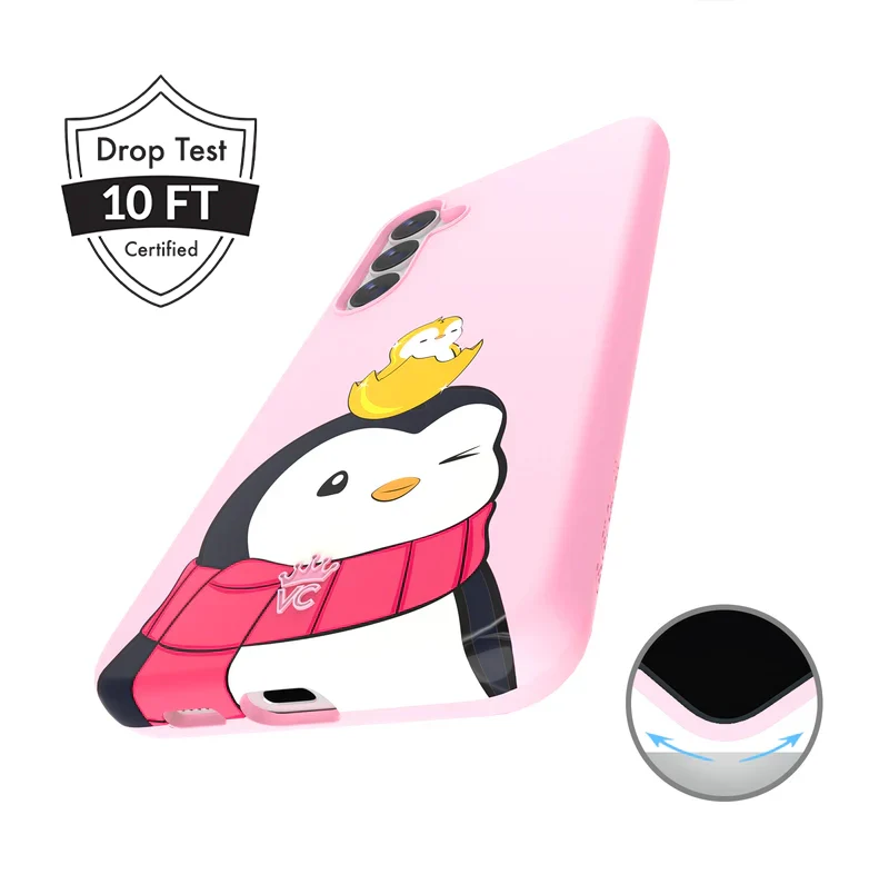 Pudgy Penguins Positive Pink Samsung Case - Image 5