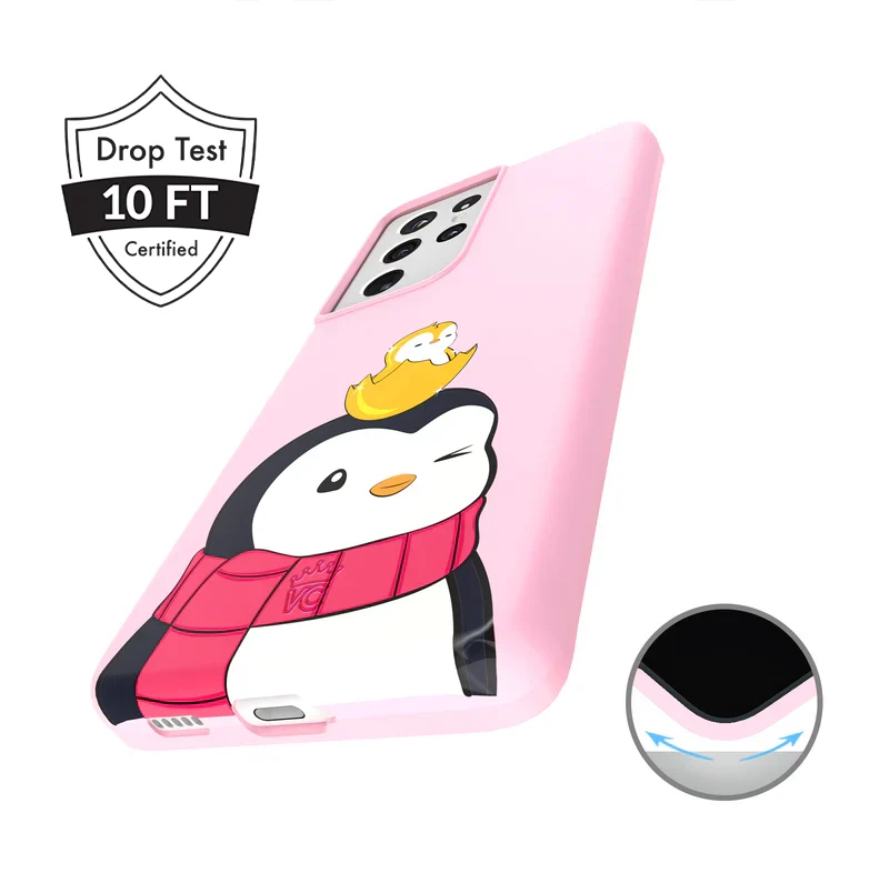 Pudgy Penguins Positive Pink Samsung Case - Image 71