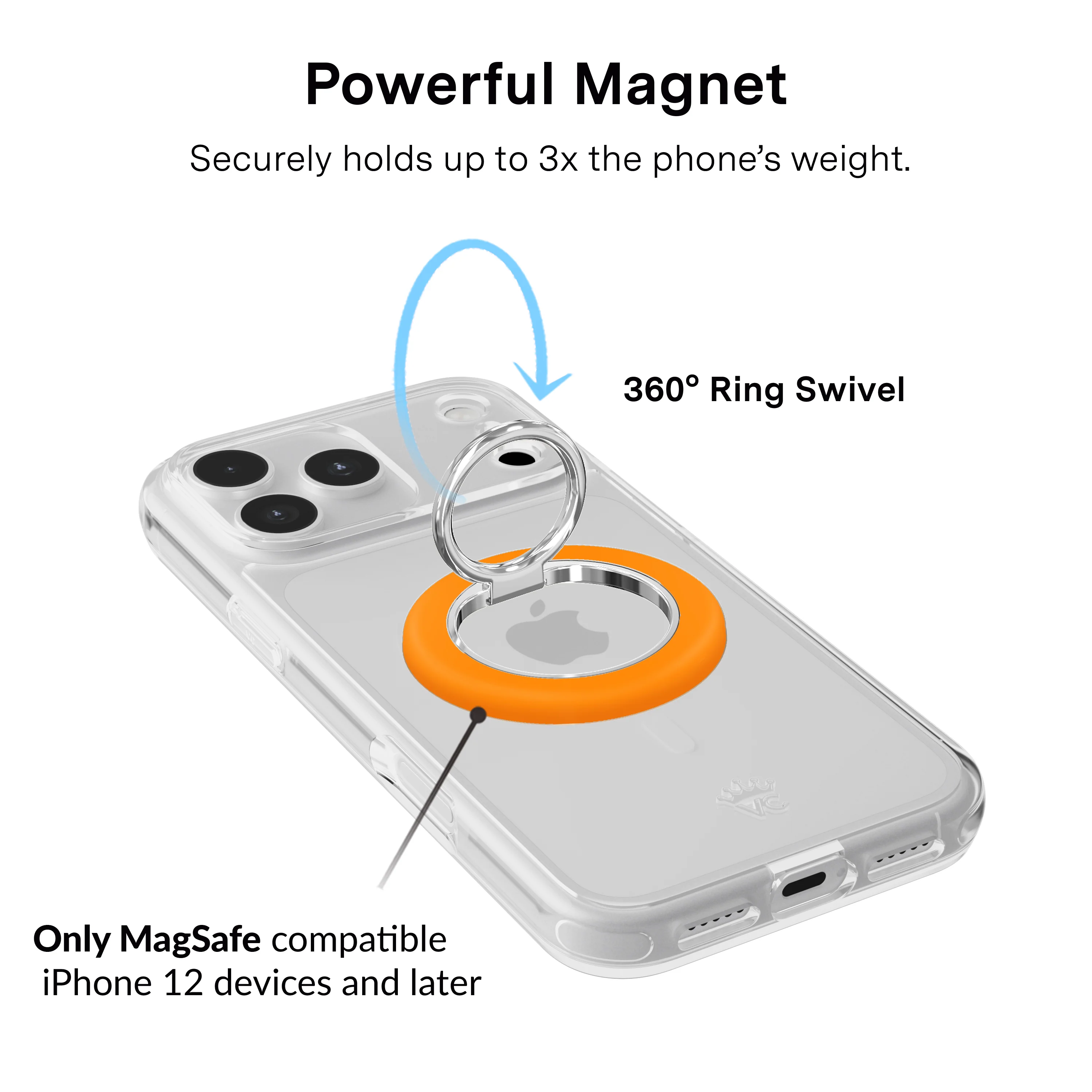 Pumpkin Spice Orange MagSafe Grip Ring - Image 3