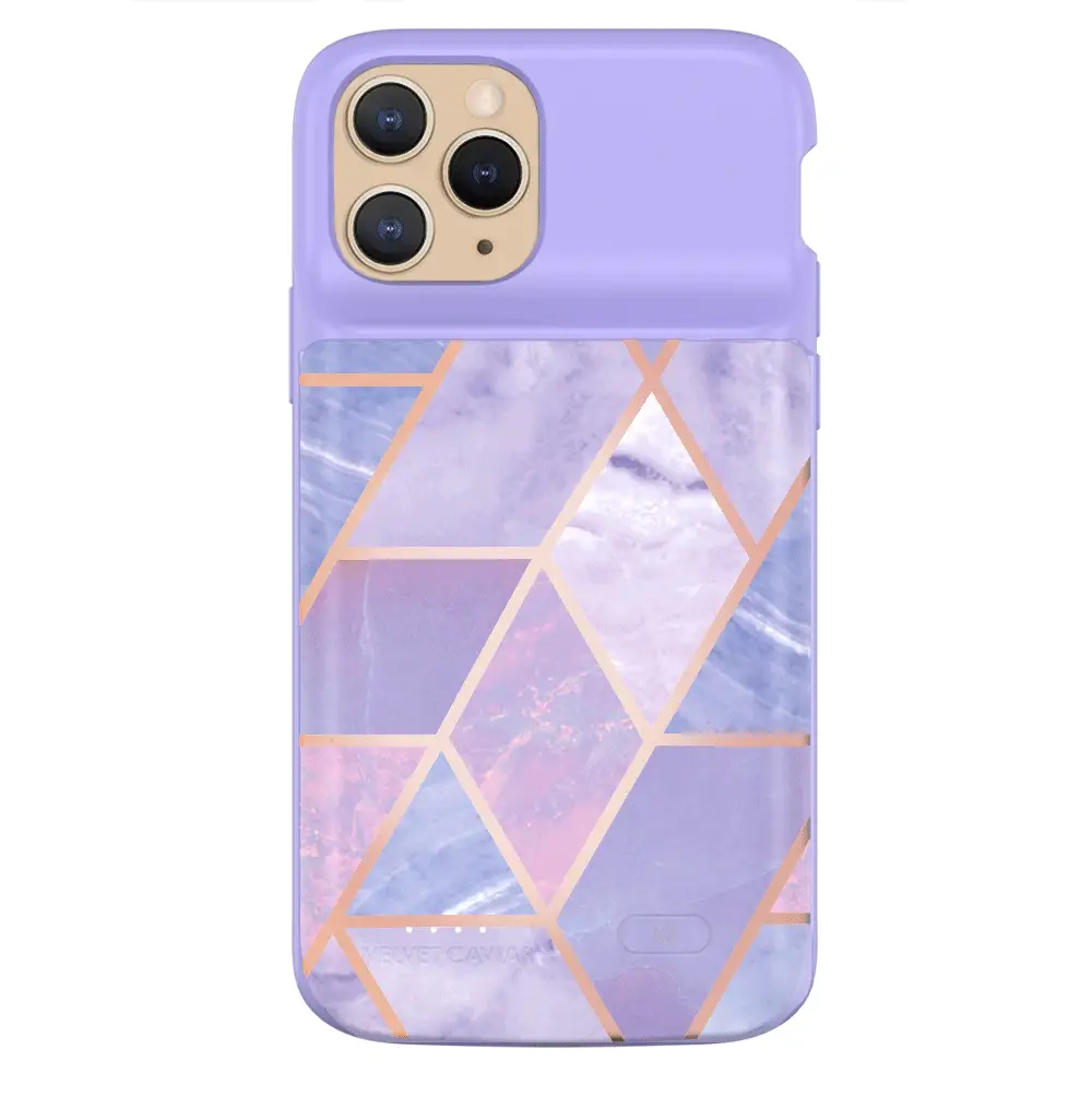 Purple Geometric iPhone Charging Case - Image 13