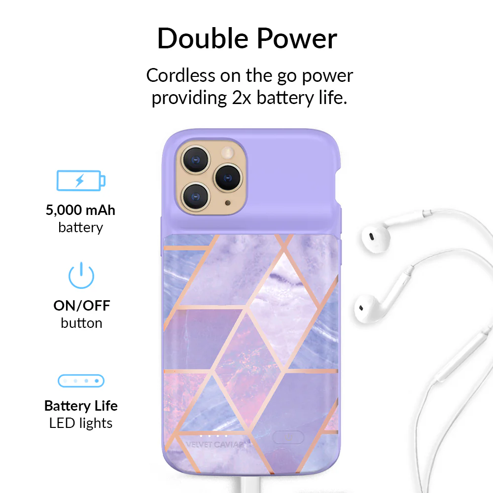 Purple Geometric iPhone Charging Case - Image 14