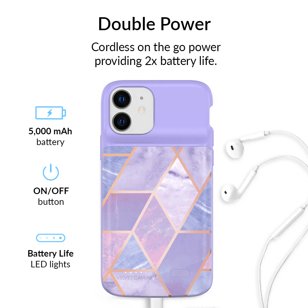 Purple Geometric iPhone Charging Case - Image 26