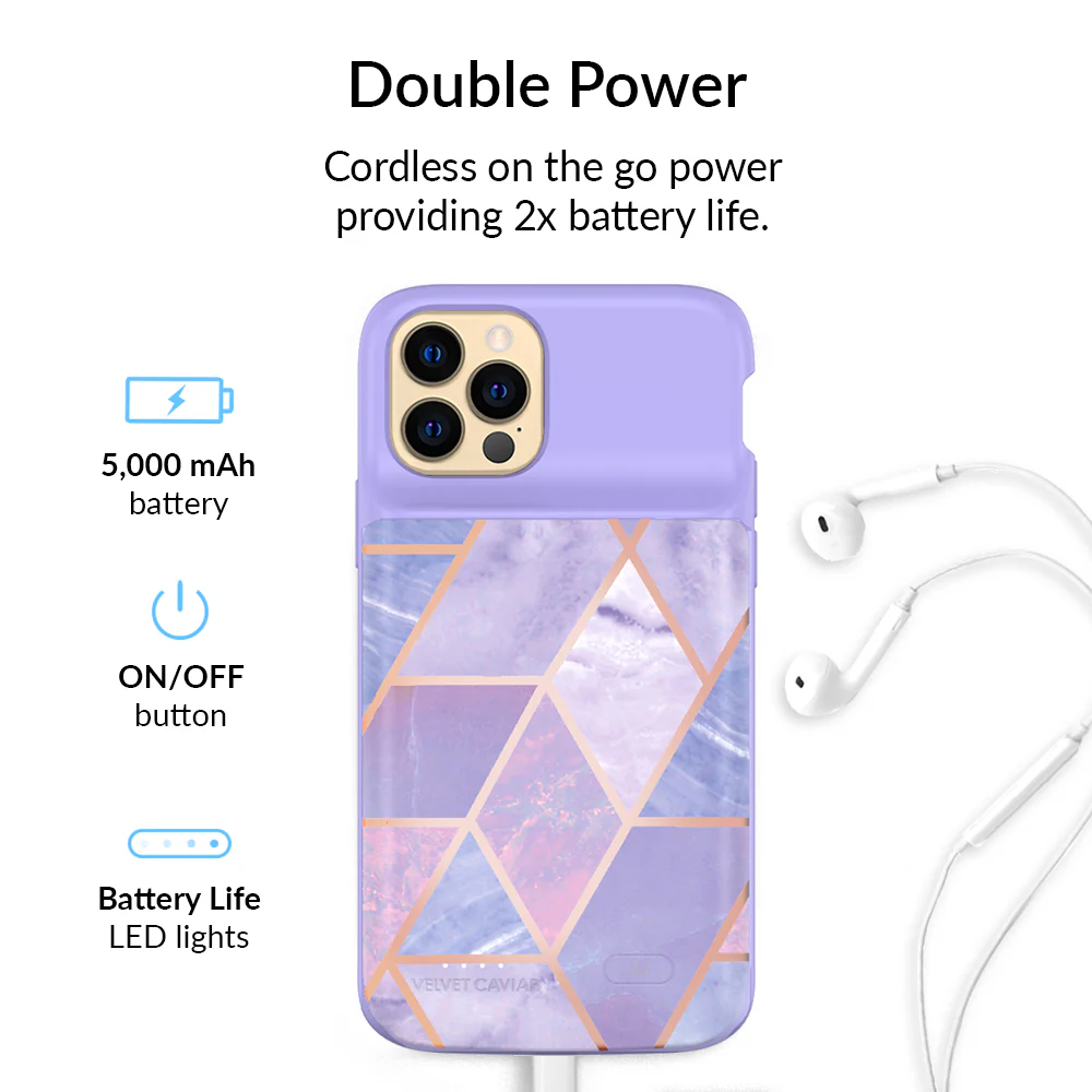 Purple Geometric iPhone Charging Case - Image 32