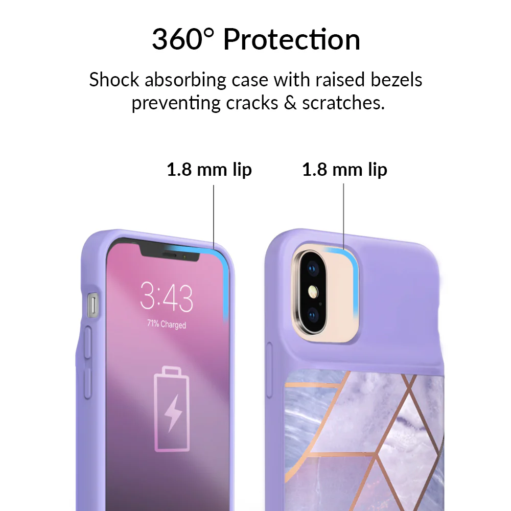 Purple Geometric iPhone Charging Case - Image 4