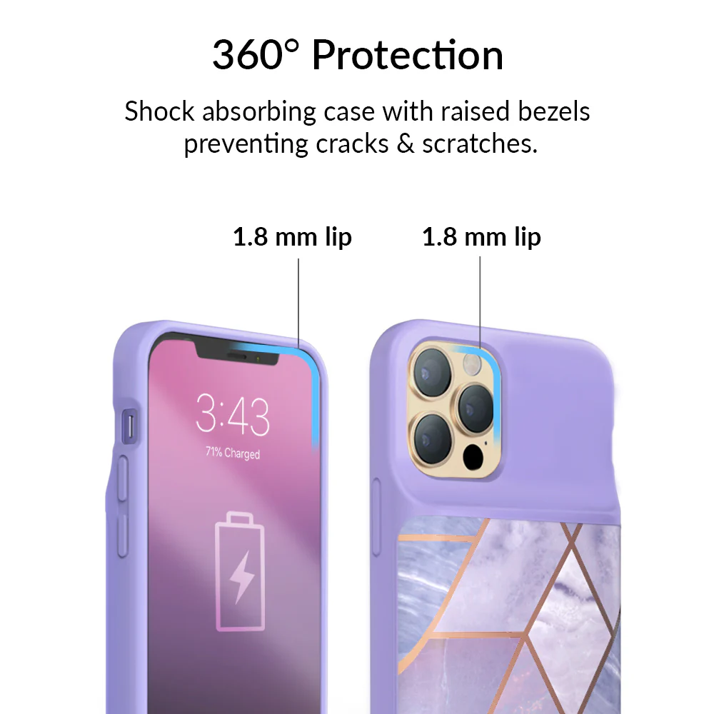 Purple Geometric iPhone Charging Case - Image 40