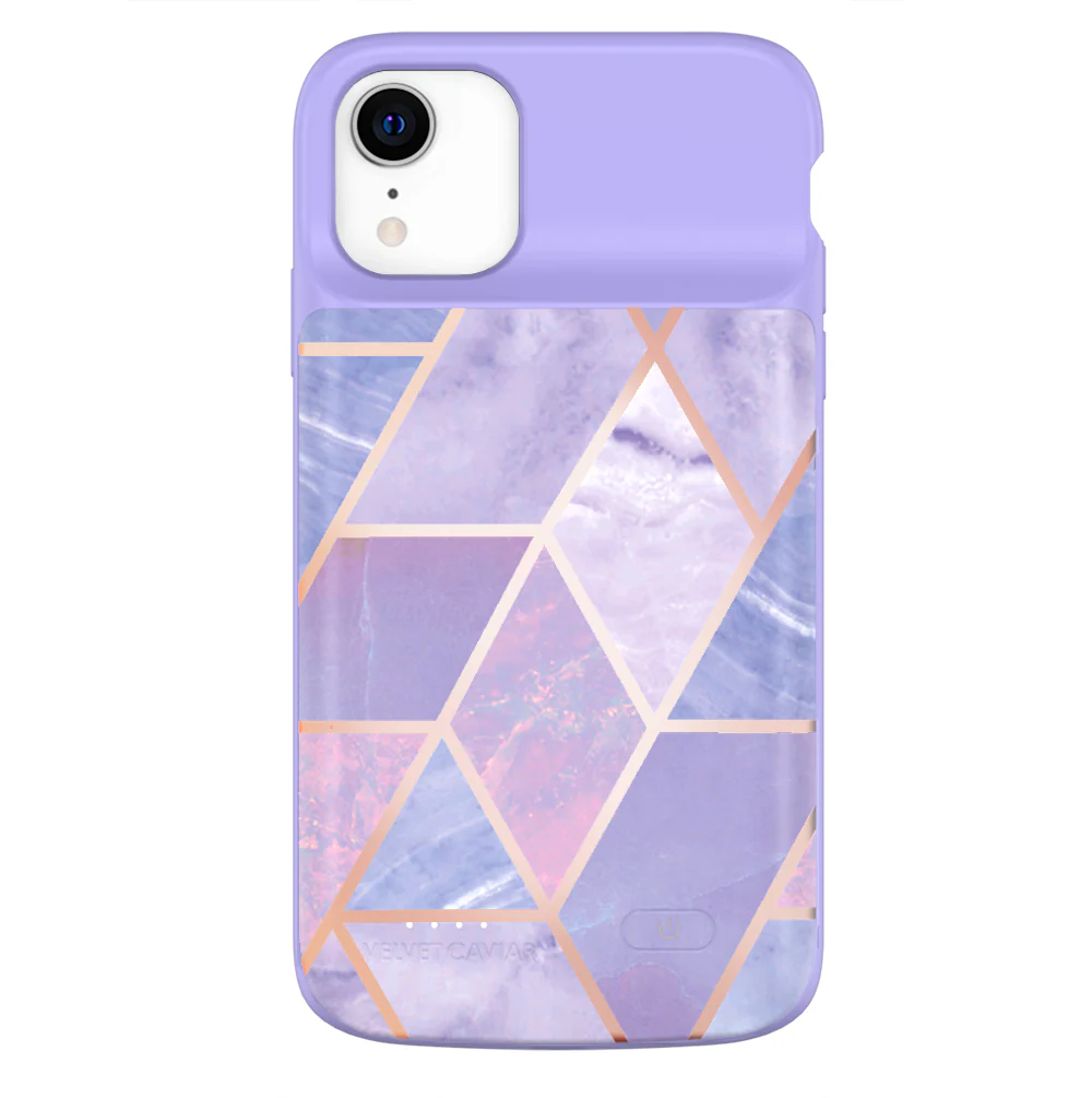 Purple Geometric iPhone Charging Case - Image 43
