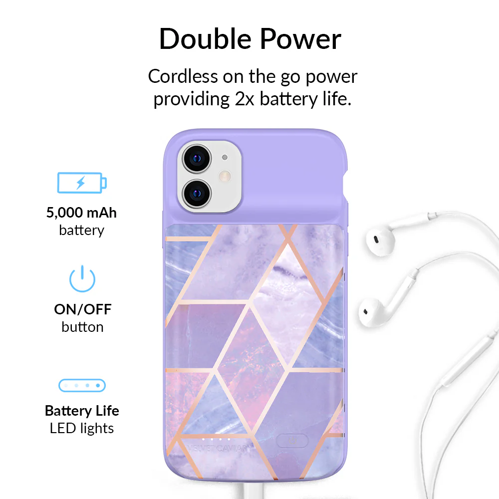 Purple Geometric iPhone Charging Case - Image 50