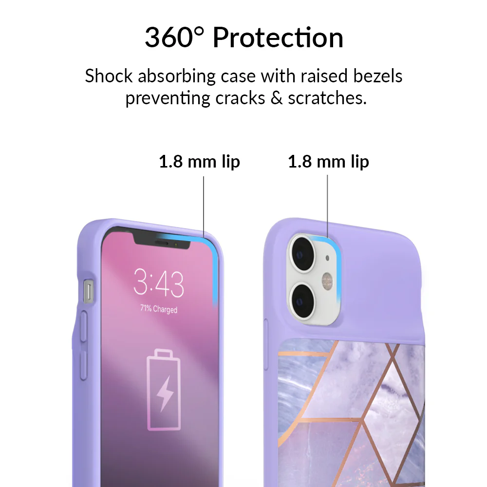 Purple Geometric iPhone Charging Case - Image 52
