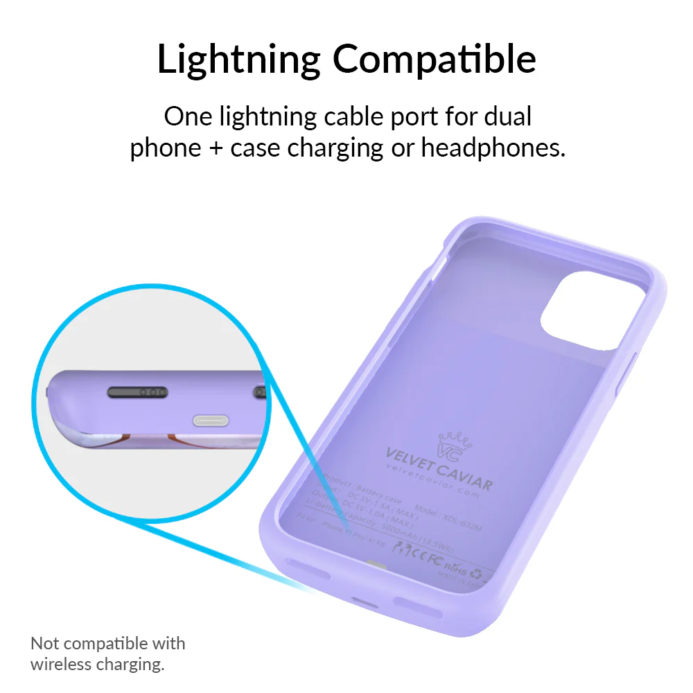 Purple Geometric iPhone Charging Case - Image 6