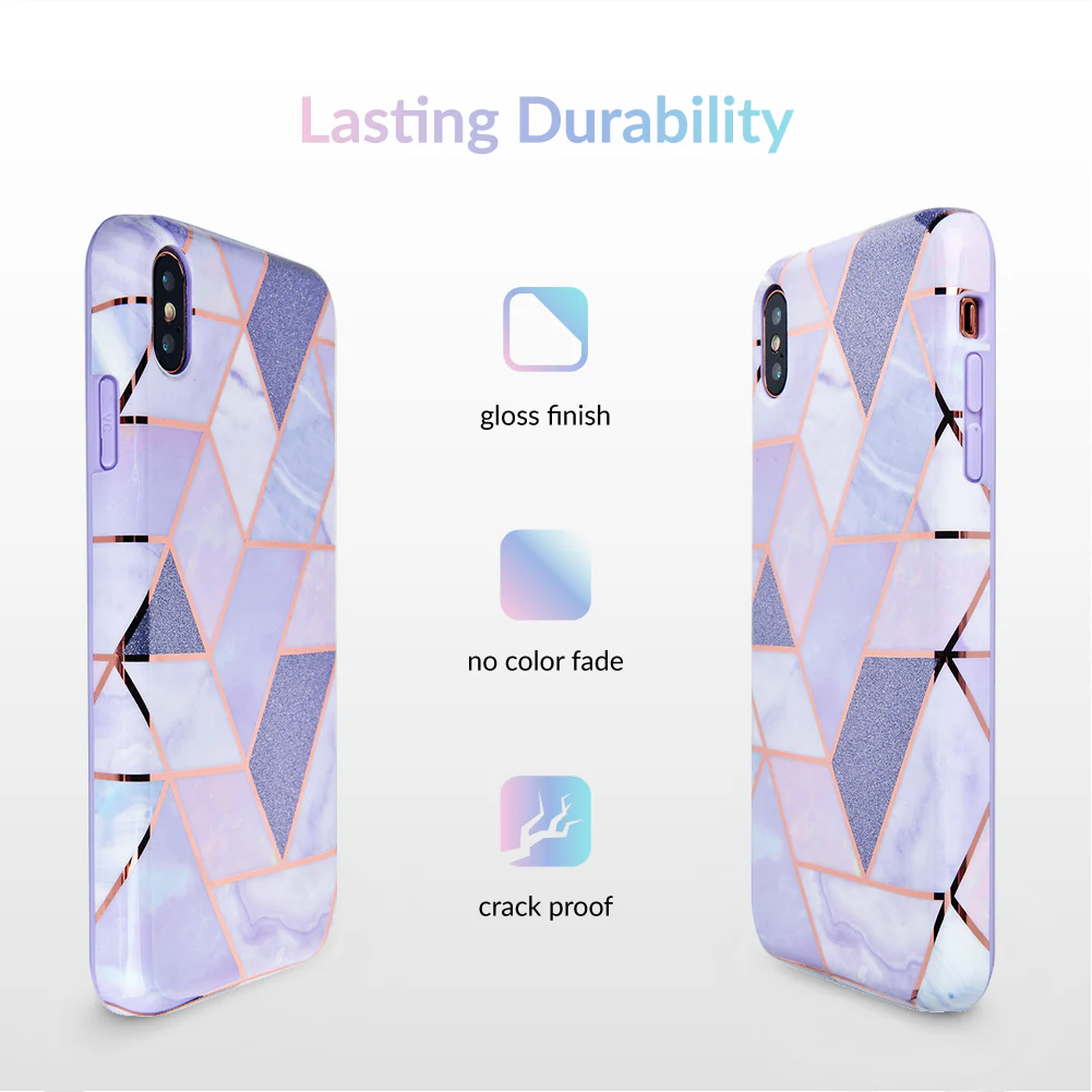 Purple Geometric Marble iPhone Case - Image 23