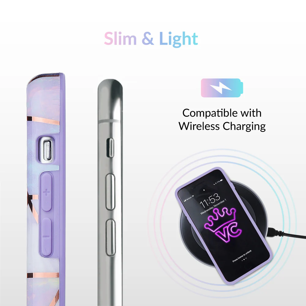 Purple Geometric Marble iPhone Case - Image 36