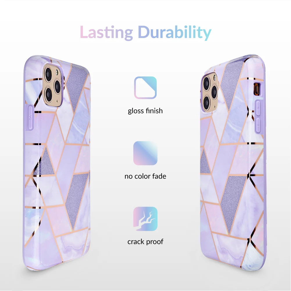 Purple Geometric Marble iPhone Case - Image 41