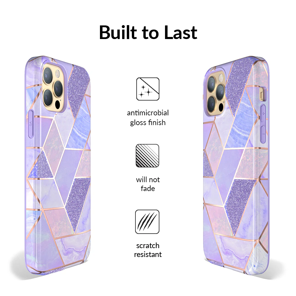 Purple Geometric Marble iPhone Case - Image 59