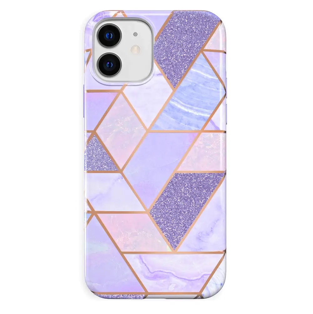 Purple Geometric Marble iPhone Case - Image 61