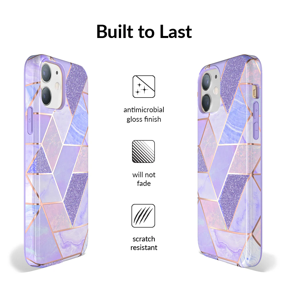 Purple Geometric Marble iPhone Case - Image 65