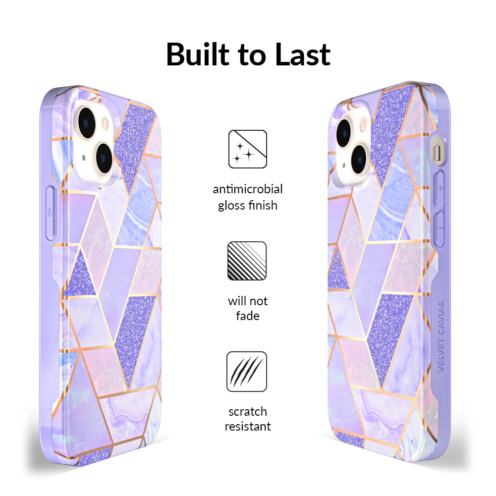 Purple Geometric Marble iPhone Case - Image 77