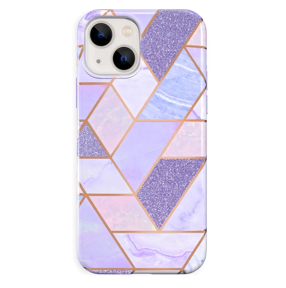 Purple Geometric Marble iPhone Case - Image 79