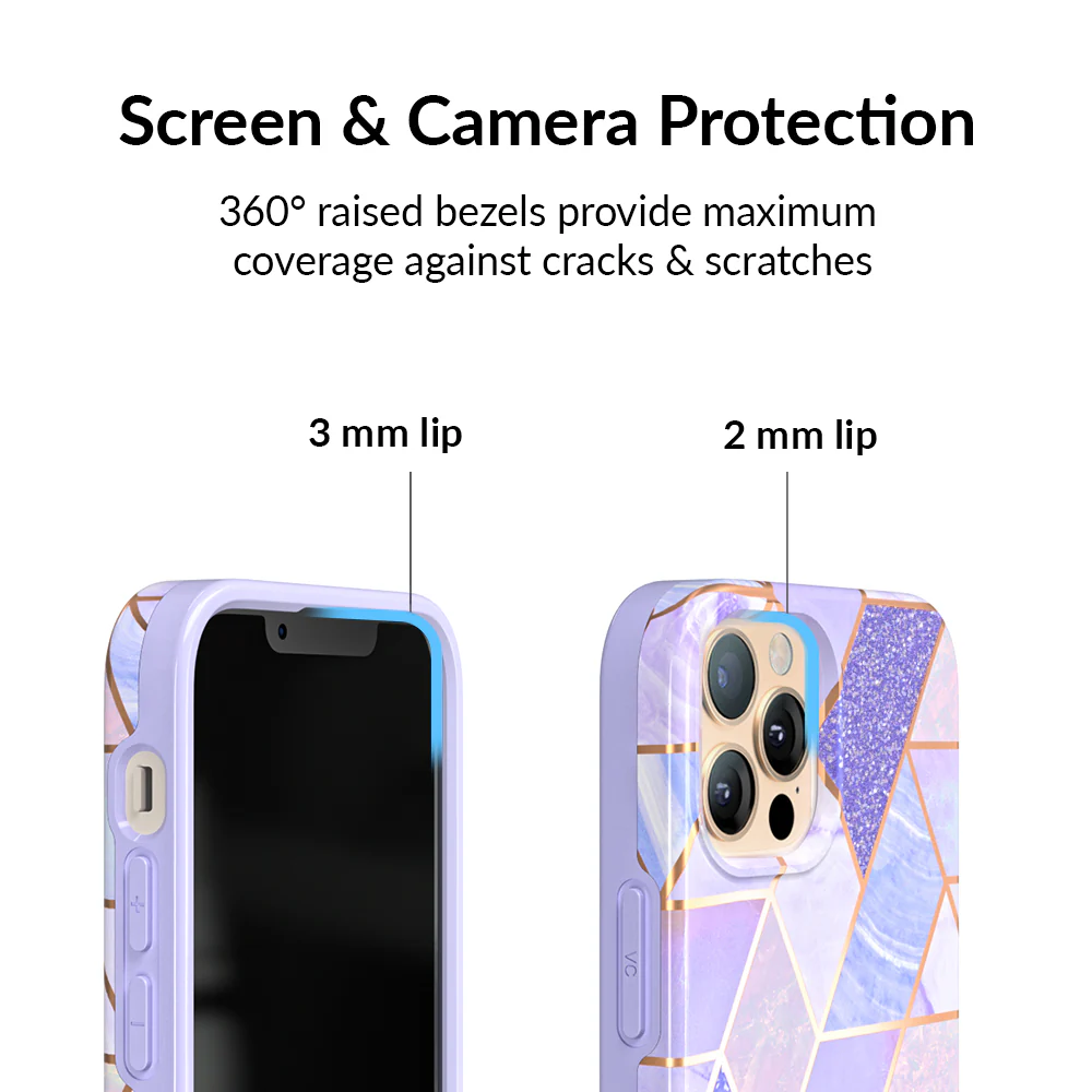 Purple Geometric Marble iPhone Case - Image 87
