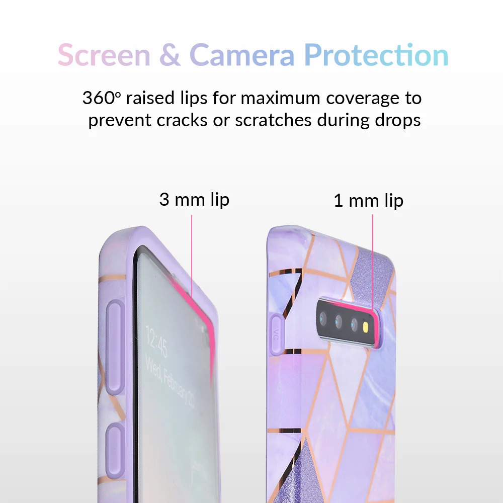 Purple Geometric Marble Samsung Case - Image 17