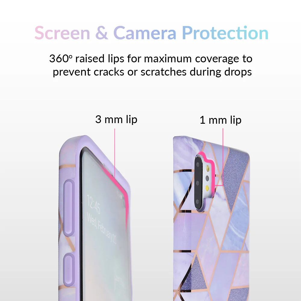 Purple Geometric Marble Samsung Case - Image 27