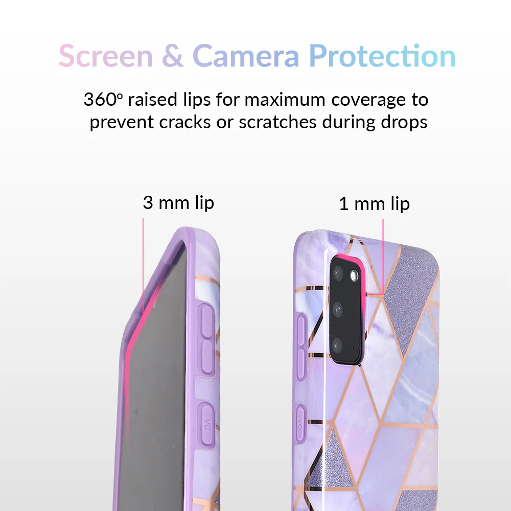 Purple Geometric Marble Samsung Case - Image 32