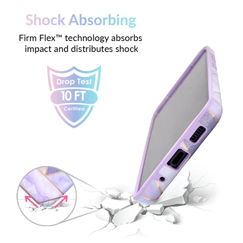 Purple Geometric Marble Samsung Case - Image 38