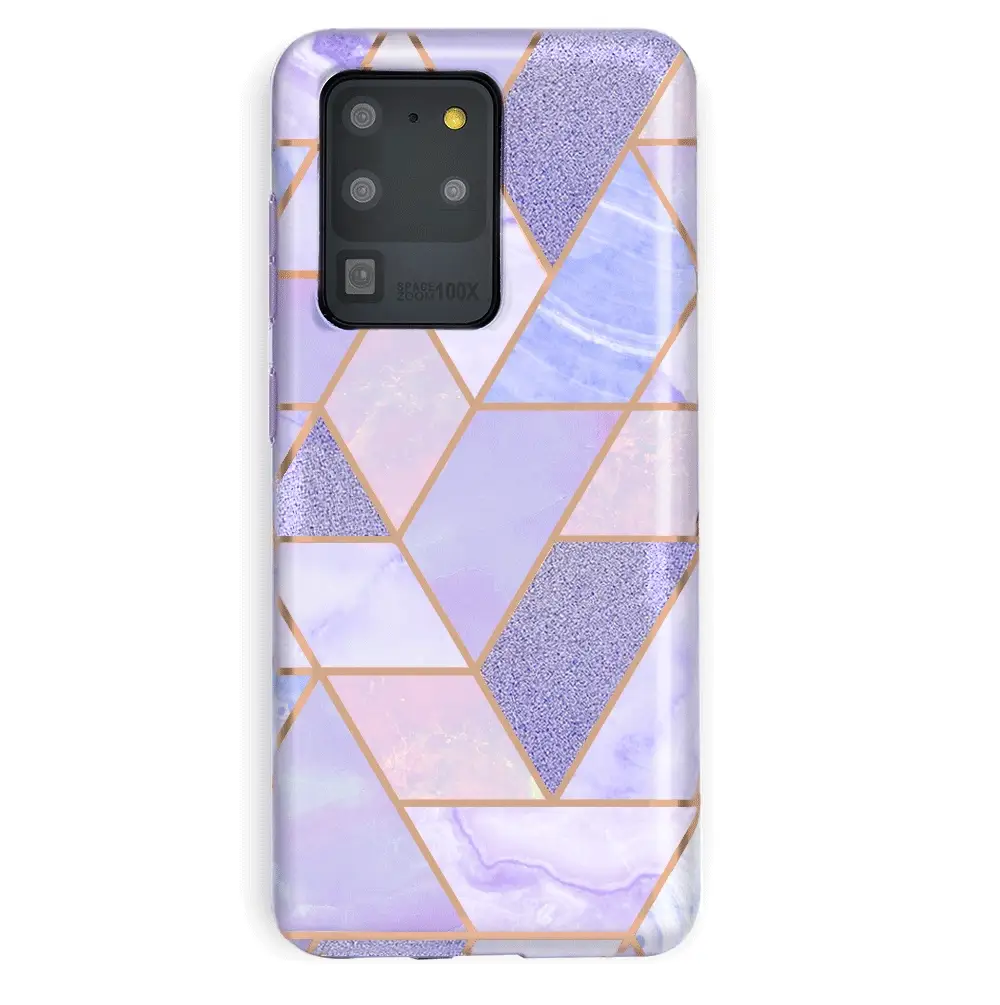Purple Geometric Marble Samsung Case - Image 41