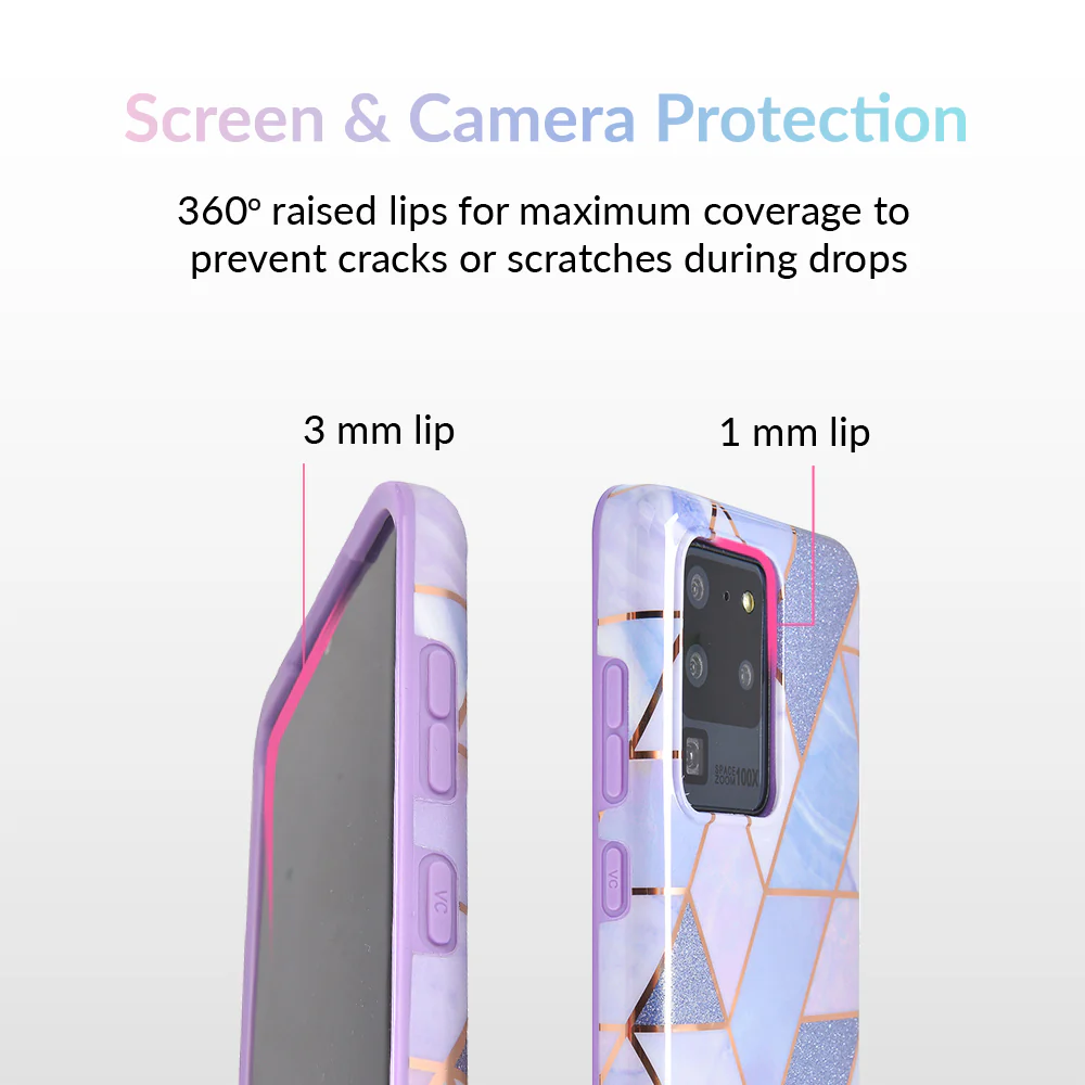 Purple Geometric Marble Samsung Case - Image 42