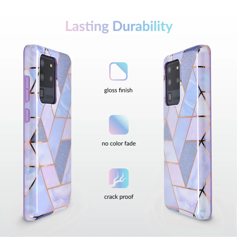Purple Geometric Marble Samsung Case - Image 44