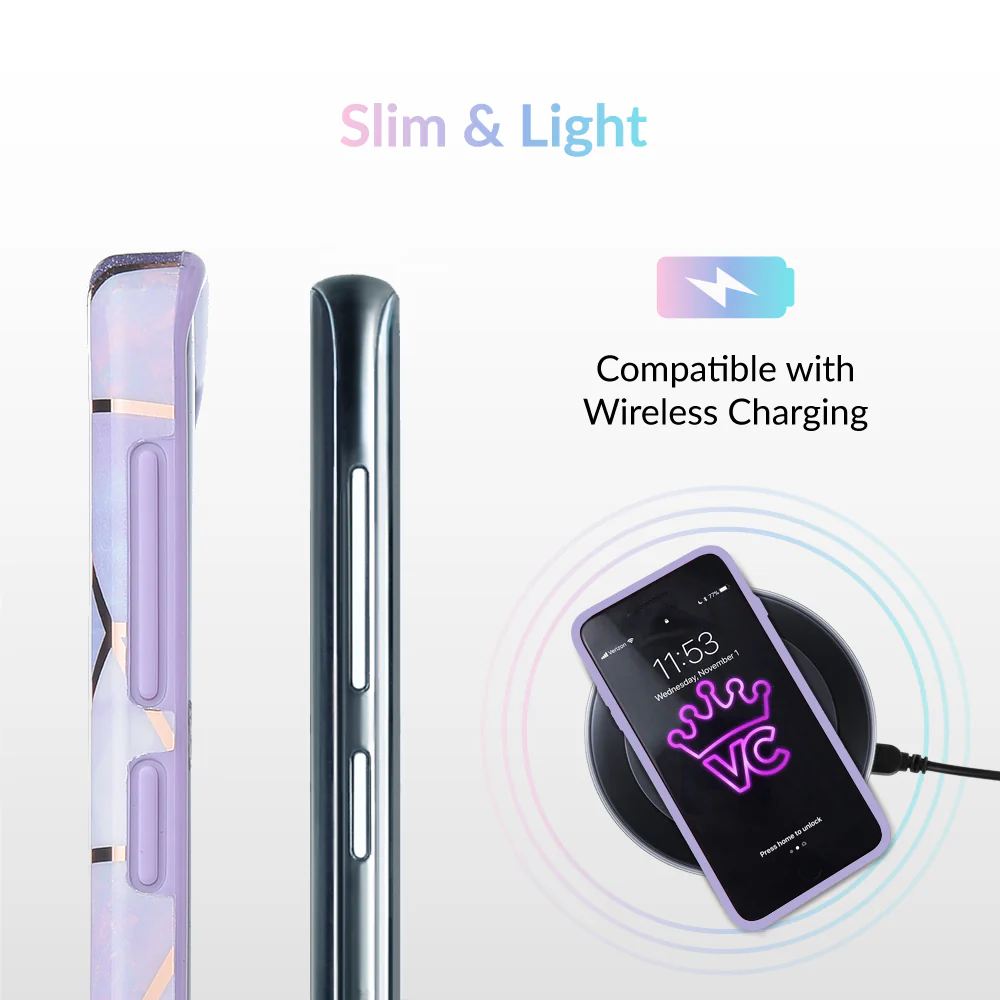 Purple Geometric Marble Samsung Case - Image 5