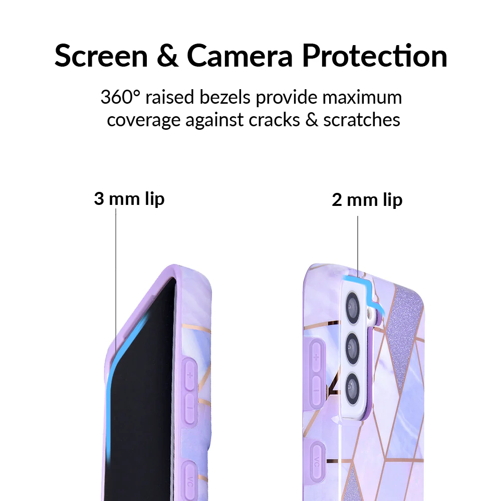 Purple Geometric Marble Samsung Case - Image 53