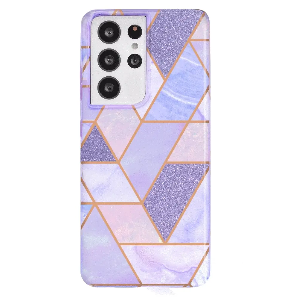 Purple Geometric Marble Samsung Case - Image 57