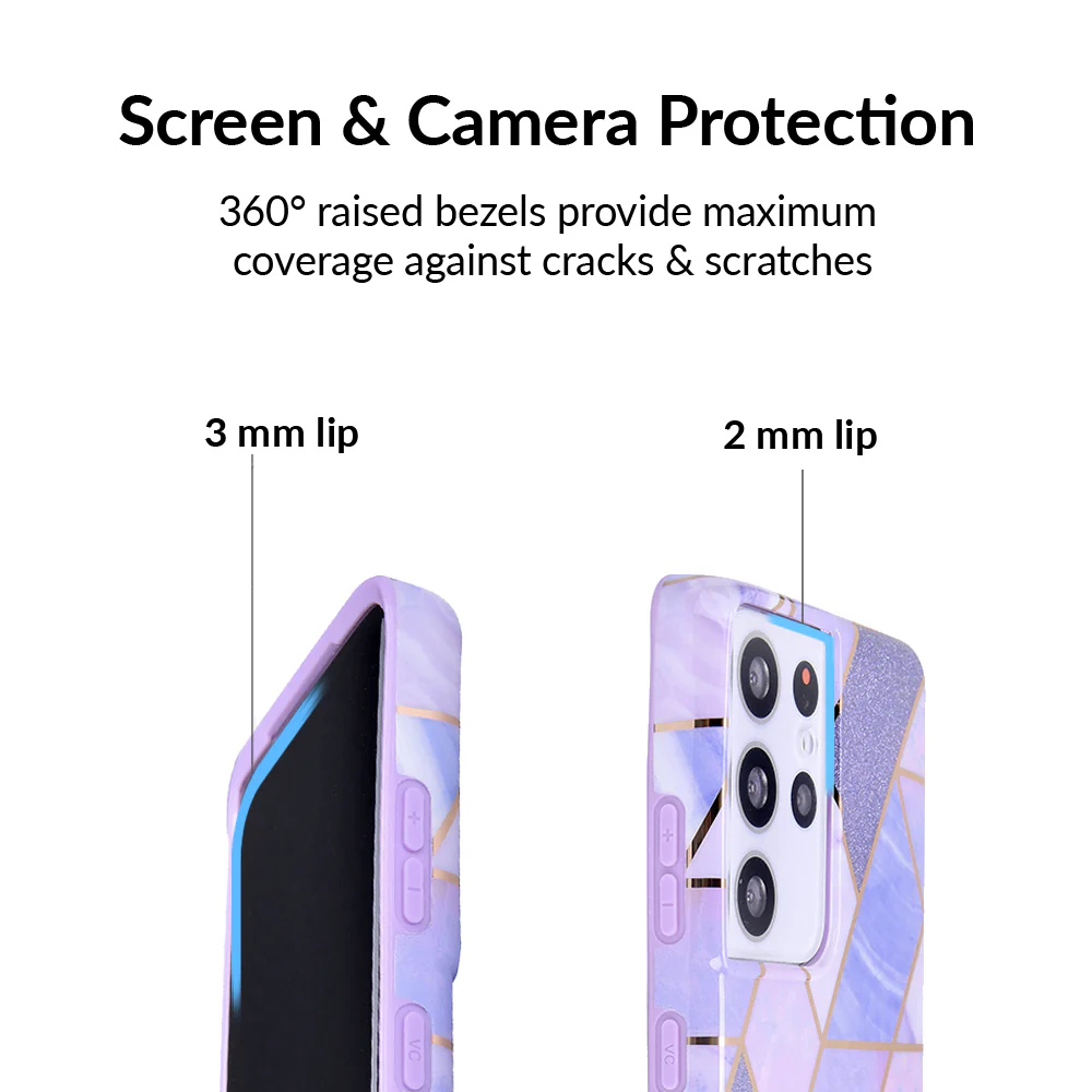 Purple Geometric Marble Samsung Case - Image 58