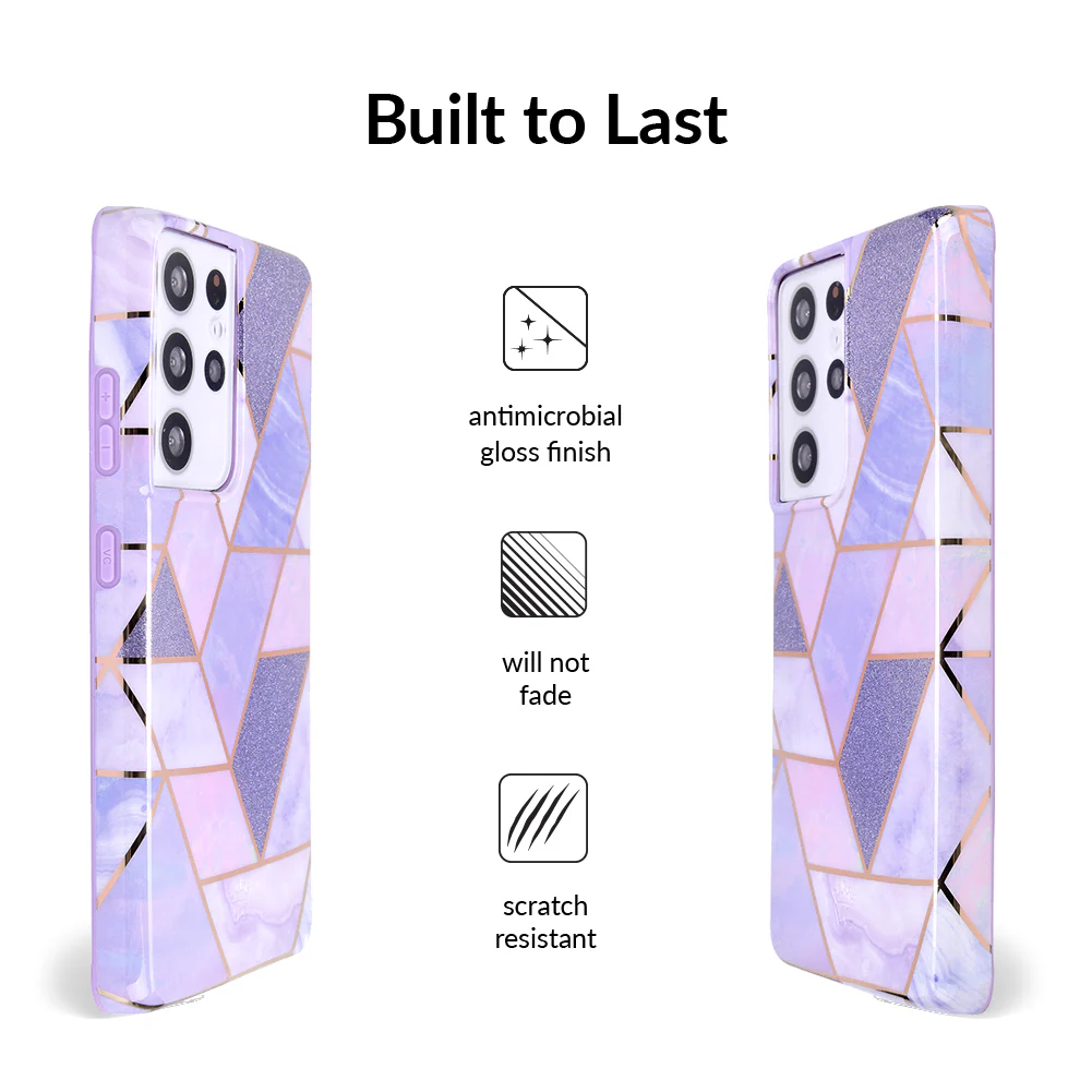Purple Geometric Marble Samsung Case - Image 60