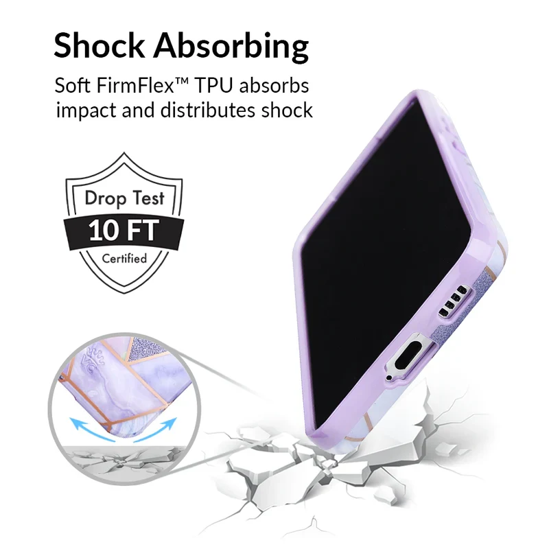 Purple Geometric Marble Samsung Case - Image 64