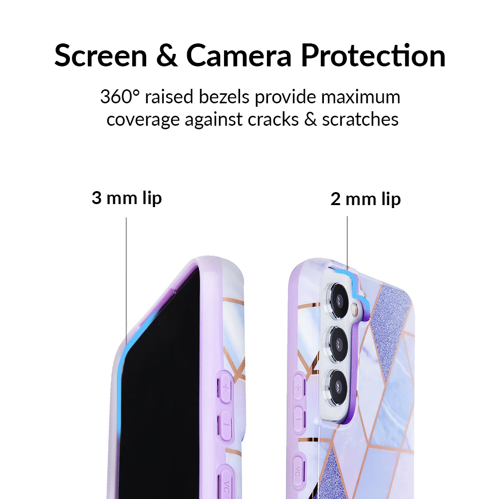 Purple Geometric Marble Samsung Case - Image 67