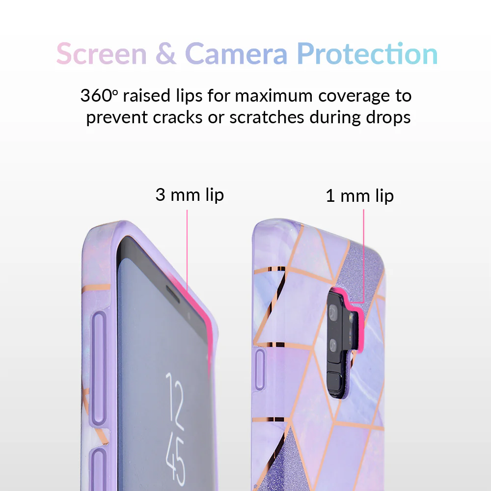 Purple Geometric Marble Samsung Case - Image 7