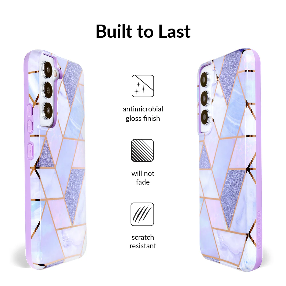 Purple Geometric Marble Samsung Case - Image 71