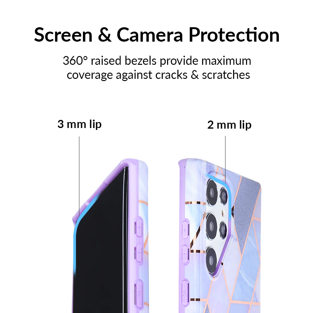 Purple Geometric Marble Samsung Case - Image 73
