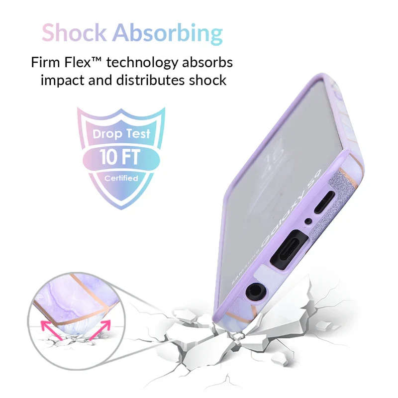 Purple Geometric Marble Samsung Case - Image 8