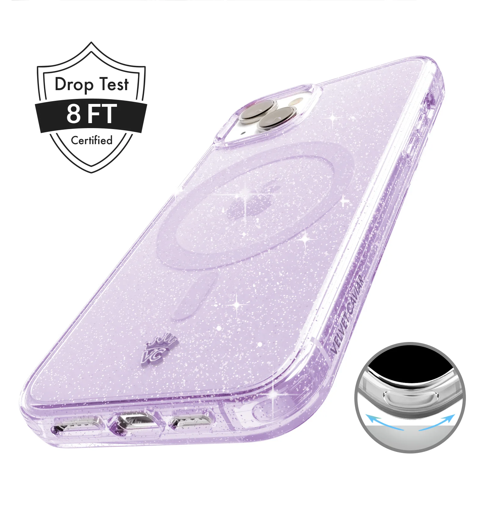 Lilac Stardust Glitter iPhone Case - Image 100