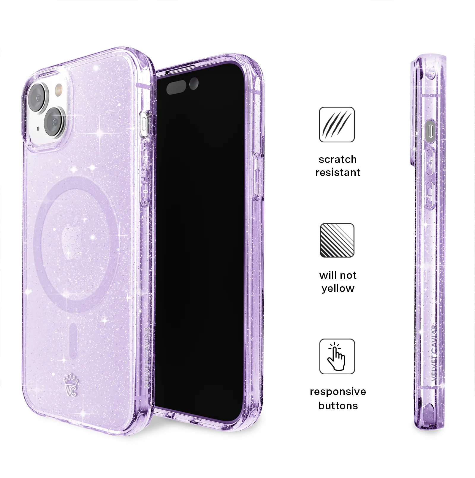Lilac Stardust Glitter iPhone Case - Image 101